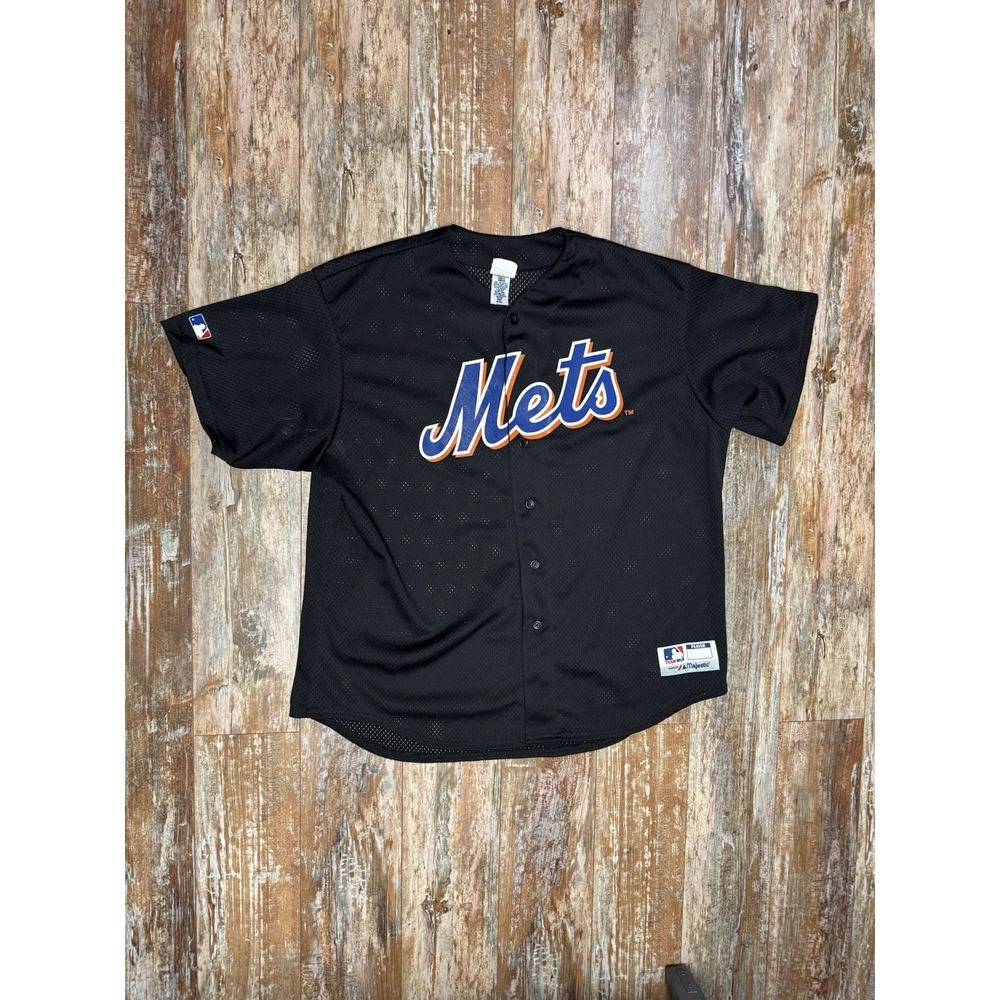 Vintage New York Mets Mesh Jersey Size XXL‎ Majestic #44 Damaged Graphic